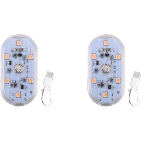 2 luces táctiles LED recargables para coche, luz de techo interior, lámparas de lectura para techo, lámpara magnética para maletero, E (1/4)