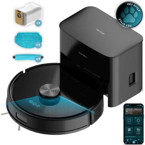 Cecotec Robot Aspirador y Friegasuelos con Base Autovaciado Conga Y70