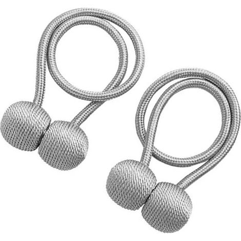 Embrasses magnétiques pour rideaux, longueur ajustable, style moderne, pour salon, chambre ou bureau (lot de 2) (1/5)