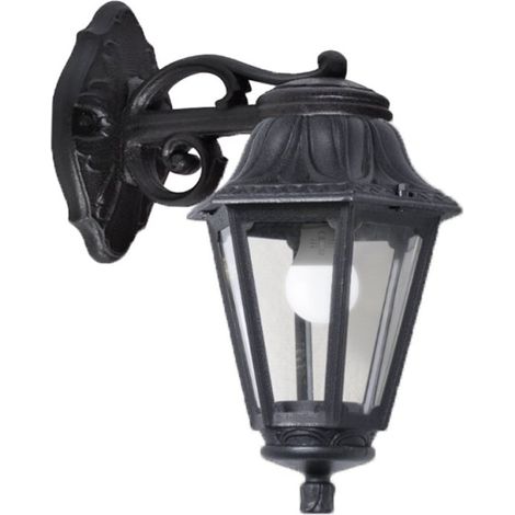 Applique esterno top light asti ap ne down e27 led ip55 resina