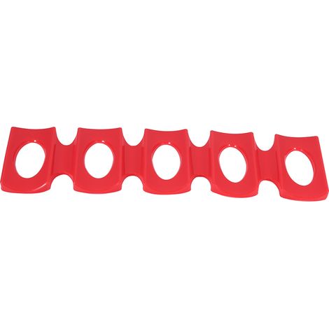 Porte-bouteilles réfrigérateur silicone rouge, support empilable pour canettes, bière, vin, organiseur de cuisine, set de rangement pratique, accessoire malin. (1/5)