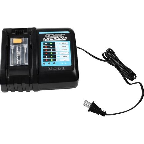 Batterie compatible avec Makita, capacité de 6Ah, chargeur (1/2)