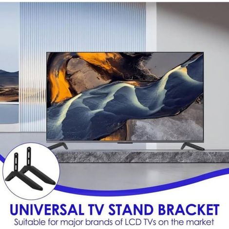 Pieds de Support TV Universels, Support TV pour Téléviseurs de 32 à 75 Pouces, Base Stable avec Réglage de L'inclinaison Étiquette (1/4)