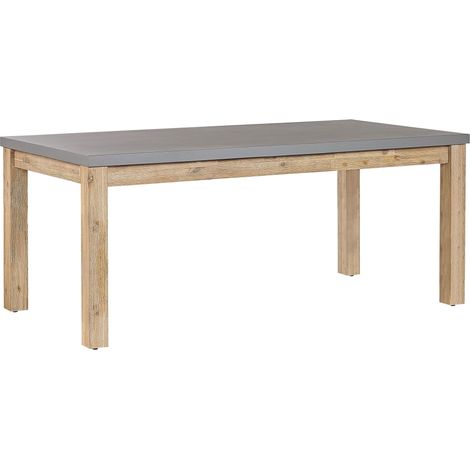 Tavolo da Pranzo in Cemento Grigio Stile Industriale 180 x 90 cm Ostuni