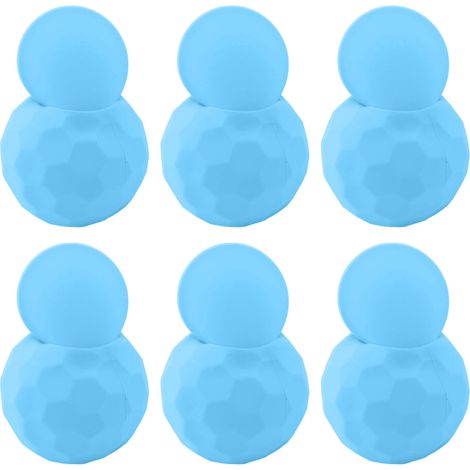 Lot de 10 balles à eau en silicone réutilisables pour enfants, jeux d'éclaboussures multijoueurs, balles de bataille aquatique rechargeables bleu clair (1/5)