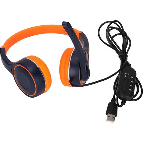 Professionelle USB-Kopfhörer für Kinder, ohrumschließend, ideal für Reisen, Outdoor-Aktivitäten und Flugzeuge (Länge: 1,8 m / 5,9 ft). (1/5)