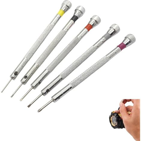 5 petits tournevis plats pour lunettes (1/5)