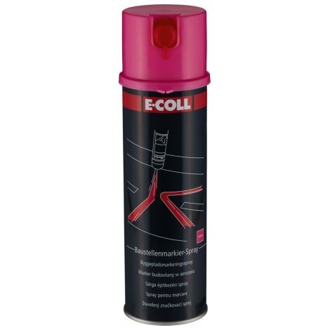 Bombe marquage chantier 500ml rose E-COLL EE (Par 12) (1/4)