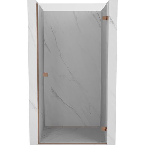 Mexen Lunar-B puerta de ducha abatible derecha 65 cm, transparente, cobre cepillado - 832-065-000-65-00-P (1/5)