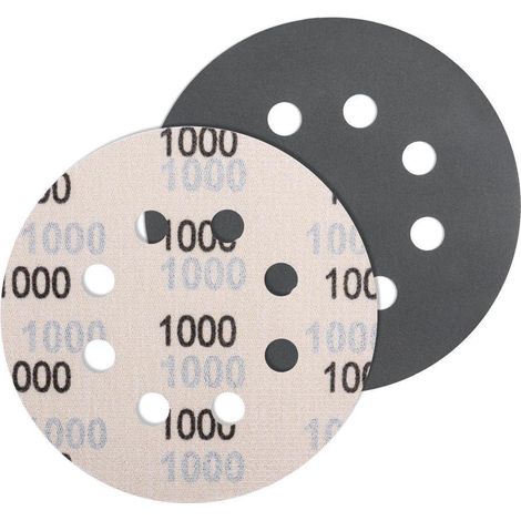 Schleifpapier 125mm Klett Körnung 1000 Siliziumkarbid 5 Stück P1000 (1/5)