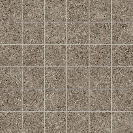 Mosaïque effet Pierre Calcaire Gris Taupe 4,8x4,8 cm Quadra 30x30x0,9 cm Mat Domella - Sol et mur intérieur (vendu par carton de 0,9 m²) - RO'MA CARRELAGE