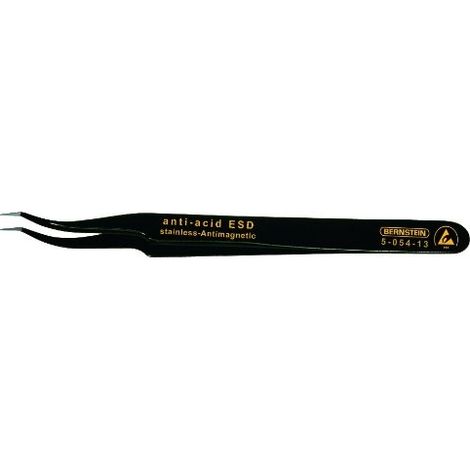 BERNSTEIN 5-054-13 - PINZETTE SMD, PIEGATE A FORMA DI FALCE, MOLTO APPUNTITE, LUNGHEZZA 120 MM, CON RIVESTIMENTO ESD
