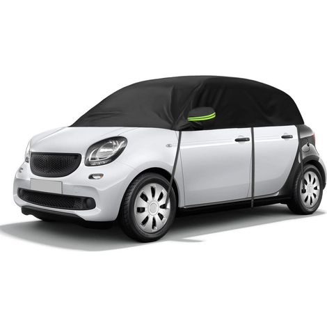 Halbgarage Autoabdeckung Wasserdicht für Smart Forfour 2014-2021 Schwarz (1/5)