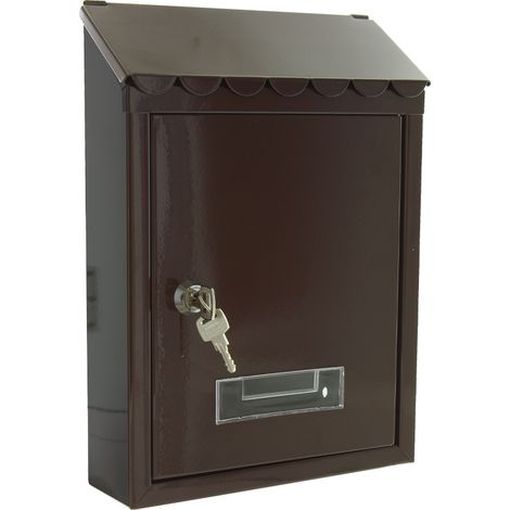 cassetta postale Garden cm 21x6x30h marrone portalettere bacheca posta buca (1/2)