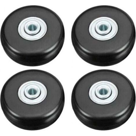 4PCS 50mm Roulette Valise, Bagage Valise Réparation Roulette Charge Lourd Muette Caoutchouc Universelle Pivotante Roue Rechange Transport Remplace Roulette pour Valise/Bagage/Sac à Dos/Voyage