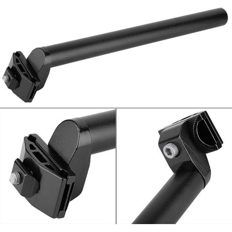 Tige de selle suspendue 25,4x300 mm pour VTT et vélo de route, réglable et anti-vibrations noir