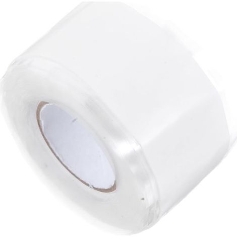 2 Rouleau Ruban Adhésif Étanche pour Tuyaux 2,5 Cm X 3 M, Ruban de Réparation Anti fuite en Silicone Blanc, pour Réparation de Fuites D’eau Plomberie (1/5)