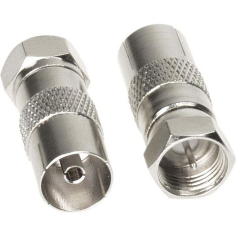 Adaptateur Antenne Prise F Male vers prise coaxiale femelle x1