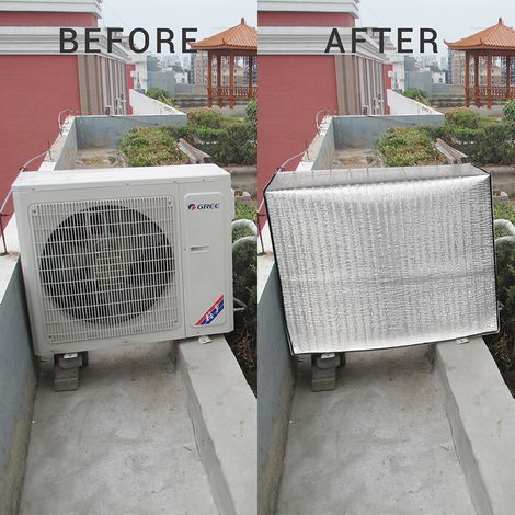 Schutzhülle für Klimaanlage, Sonnenschutz und waschbar, wasserdicht, staubdicht, kältebeständig, Größen: 84 x 59 x 32 cm, 90 x 62 x 38 cm, 96 x 70 x 40 cm, 98 x 79 x 42 cm, 1 Stück, Material: Doppella (1/5)