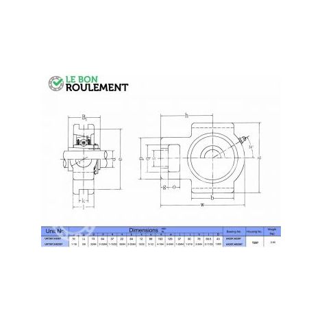 Palier fonte UKT207+H2307