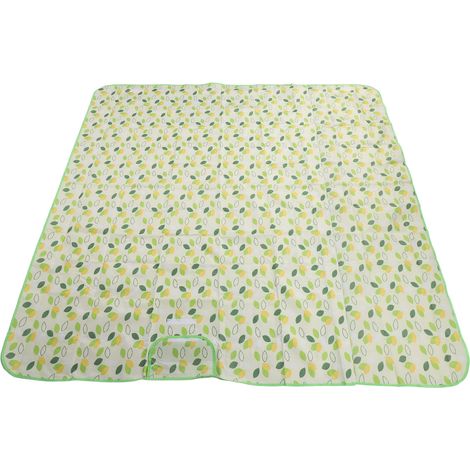 Nappe de pique-nique épaisse imperméable résistante à l'humidité portable tapis de plage extérieur pour camping randonnée voyage style feuille (tissu Oxford) (1/5)