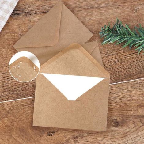 Enveloppes Kraft - Lot de 50 - 184 x 133 mm - 120 g/m² - Idéales pour Invitations (1/3)