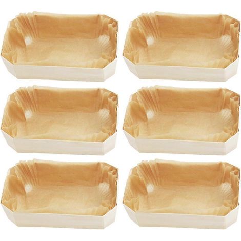 moules à pâtisserie rectangulaires antiadhésifs pour la cuisine, à toasts, gâteaux et sandwichs (couleur bois)-14X9.5X5CM (1/4)