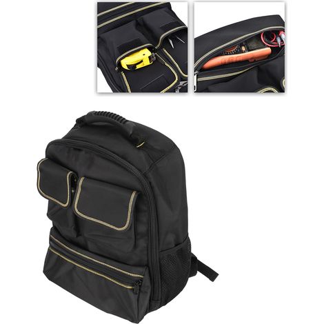 Sacoche multifonctionnelle pour électricien, sac à outils, sac à outils double bandoulière en tissu Oxford (1/5)