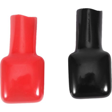 2Pcs Capuchons Isolants de Batterie Auto en Plastique, Bornes Positives Protection, Noir et Rouge (1/3)