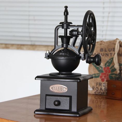 Moulin à café manuel à manivelle avec mouture réglable pour expresso, cafetière à piston et café filtre, idéal pour la maison, le bureau et les voyages.-AquaForge (1/5)