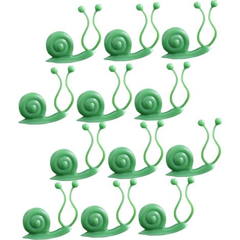 20-teiliges Set Wand-Schneckenclips für Kletterpflanzen, grüne Kunststoffhalterung zur Befestigung von Ranken und Kabeln an glatten Wänden, einfache, werkzeuglose Montage, geeignet für
