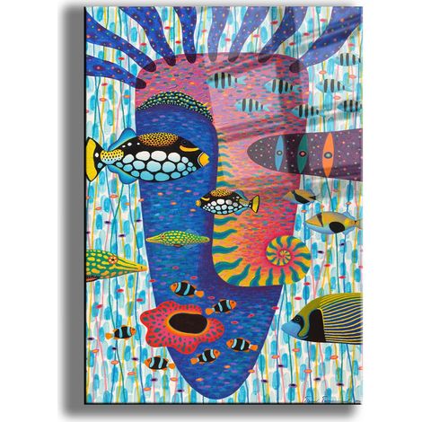 Arte murale in vetro di sicurezza, decorazione in vetro Painting Multicolore (1/5)