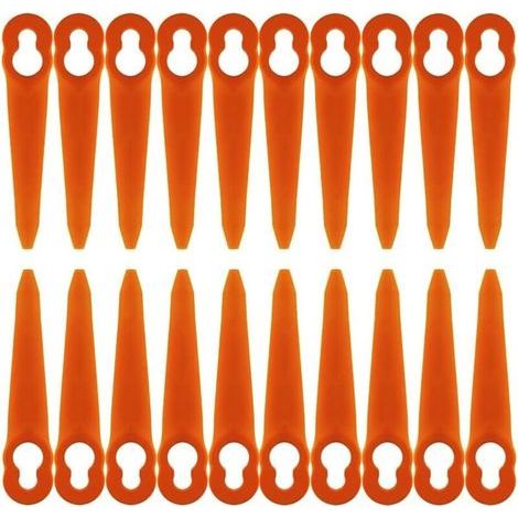 Un ensemble de 100 lames de rechange en plastique, compatibles avec les lames à brosse STIHL Polycut 2-2, Polycut 3-2 FSA 45, FSA 57, FSE 52 et SWIFT 40 V (1/4)