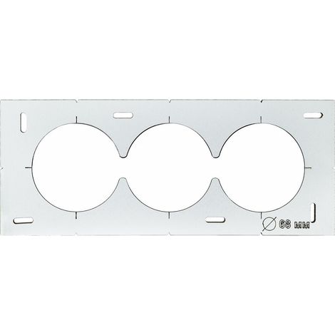 Dima per foratura di fori per impianti elettrici 3x68mm sendi nova template (1/2)