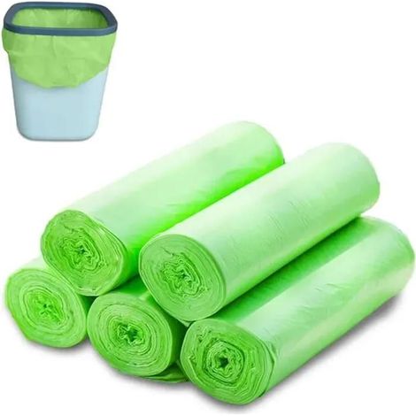 HOXILEELEOSacs poubelles bio de 30 litres, 100 pièces, indéchirables, compostables et biodégradables (1/3)
