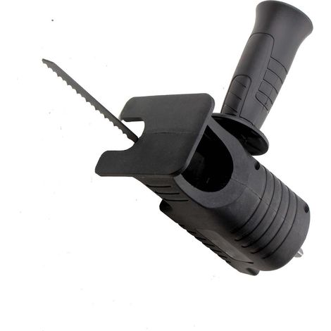 Adaptateur pour scie sauteuse avec 3 lames et poignée amovible, transformable en scie à chaîne. (1/5)