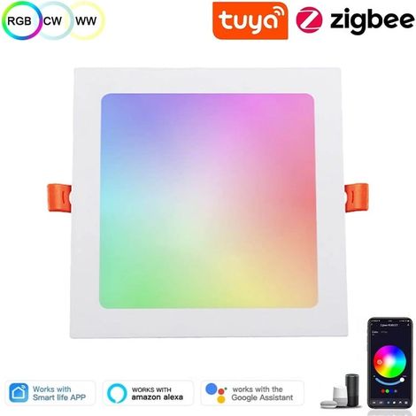 Tuya Pannello Led Quadrato da Incasso RGB+CCT Smart Zigbee 168cm - 12W