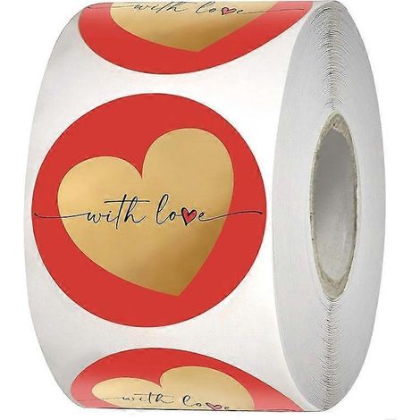 500 autocollants en forme de cœur pour la Saint-Valentin, mariage et autres occasions spéciales. (1/5)