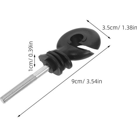 50 Pièces Isolateurs pour Clôture Électrique à Visser Piquets Métalliques Isolants pour Clôture Bovine Accessoires Agricoles pour Poteaux Métalliques (1/4)