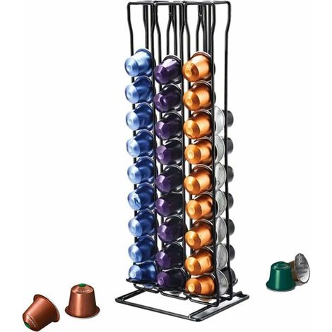 Coffee Pods Holder for Nespresso, Coffee Capsules Holder Stand, Nespresso Coffee Capsules Storage Rack for 60 Pcs Pods Kitchen Accessories (1/5)