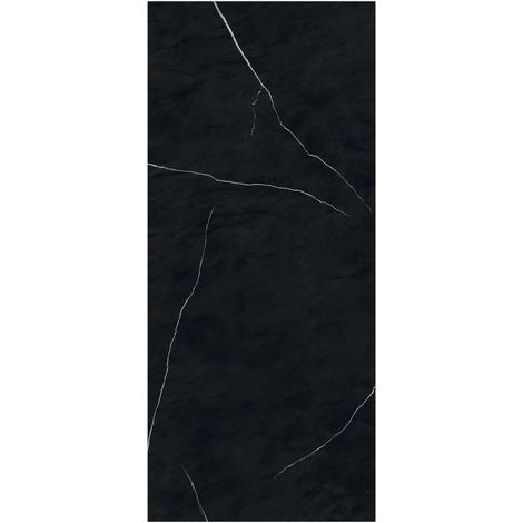 Carrelage effet Marbre Noir Impérial 278x120x0,6 cm Brillant Orsiano - Mur intérieur (vendu par carton de 3,336 m²) - RO'MA CARRELAGE