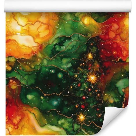 Papel pintado en verde botella y tinta dorada para salón y dormitorio, 50x1000 cm. (1/5)
