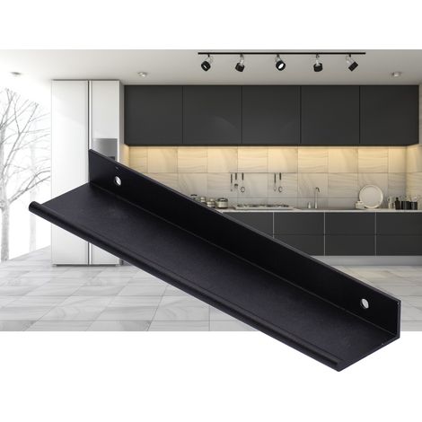 Dicker Schubladengriff aus Aluminiumlegierung für Schrank-/Garderobentüren, Modell Home160, schwarz (1/5)