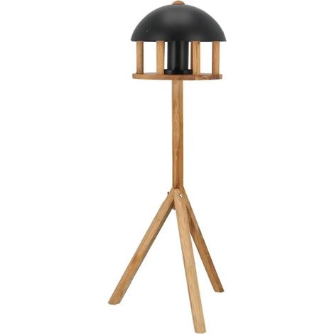 Mangeoire en chêne - L 45,2 x l 51,7 x H 120 cm - Noir - Livraison gratuite (1/5)