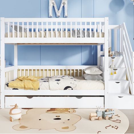 Bett Etagenbett Schlafplatz 90x200 mit Rollbett OKMYHOME (1/5)
