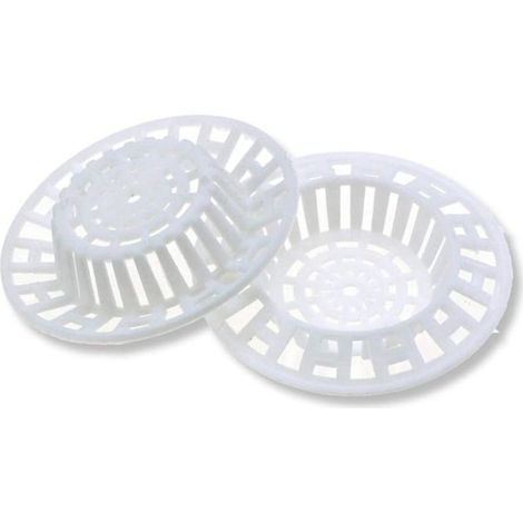Lot de 2 filtres d'évier de cuisine en plastique pour salle de bain - 7 cm - Blanc - Économique et durable (1/4)