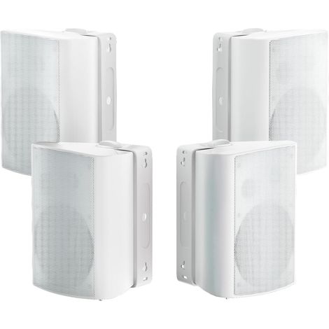 6,5 Pouces Bluetooth Enceintes d'extérieur - d'extérieur 800W Haut - Parleur d'extérieur Source boîte d'amplificateur stéréo idéal pour terrasse extérieure Jardin Veranda (4 parleurs Blanc) (1/5)