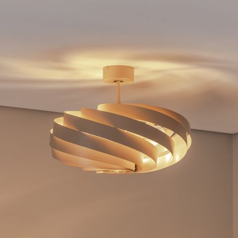 [GEBRAUCHT] B-Ware Euluna Deckenleuchte Vento beige 60 cm dimmbar 4x15W E27 Metall IP20 (1/2)