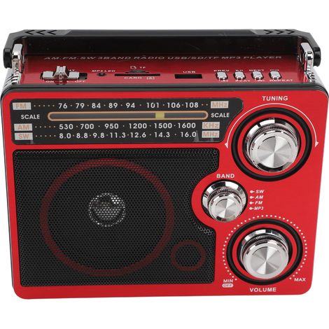 Récepteur radio portable multifonctionnel FM AM SW, bande complète, jukebox radio pratique, prise UE 220 V (1/5)