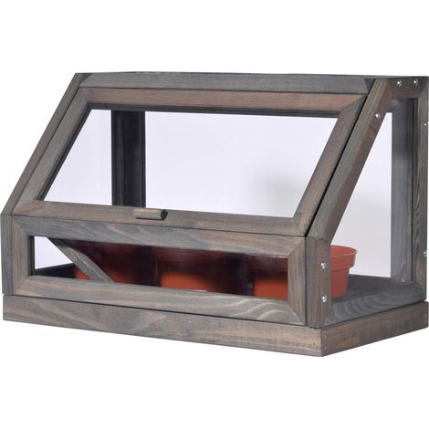 Mini Serre pour Plantes d'Herbes et Plantes Intérieures Anthracite 38 x 20 x 24,5 cm (1/5)